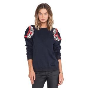 HEMANT AND NANDITA Crystal Sweatshirt in Navy Size XS